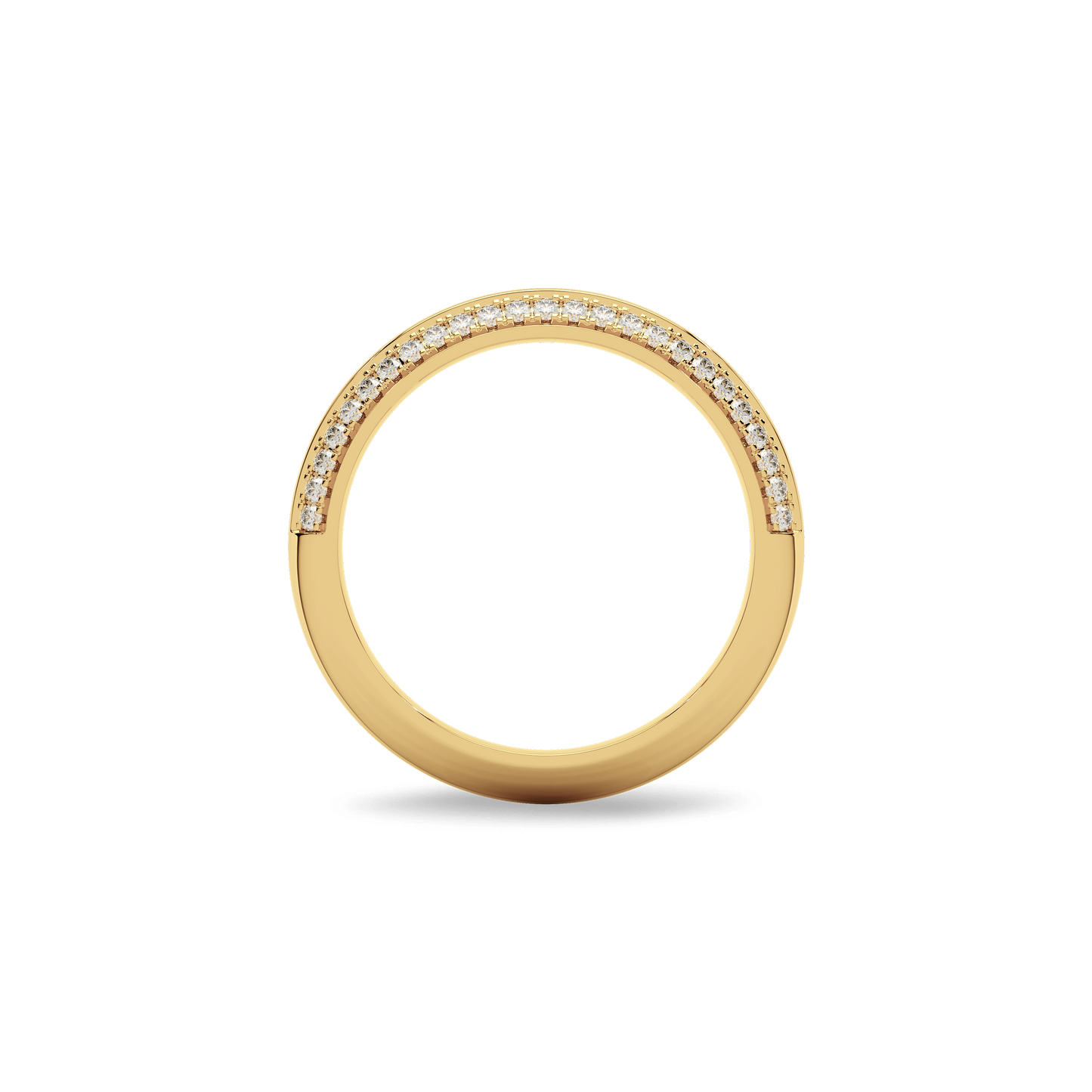 14K Gold Classic Stone-set Wedding Band