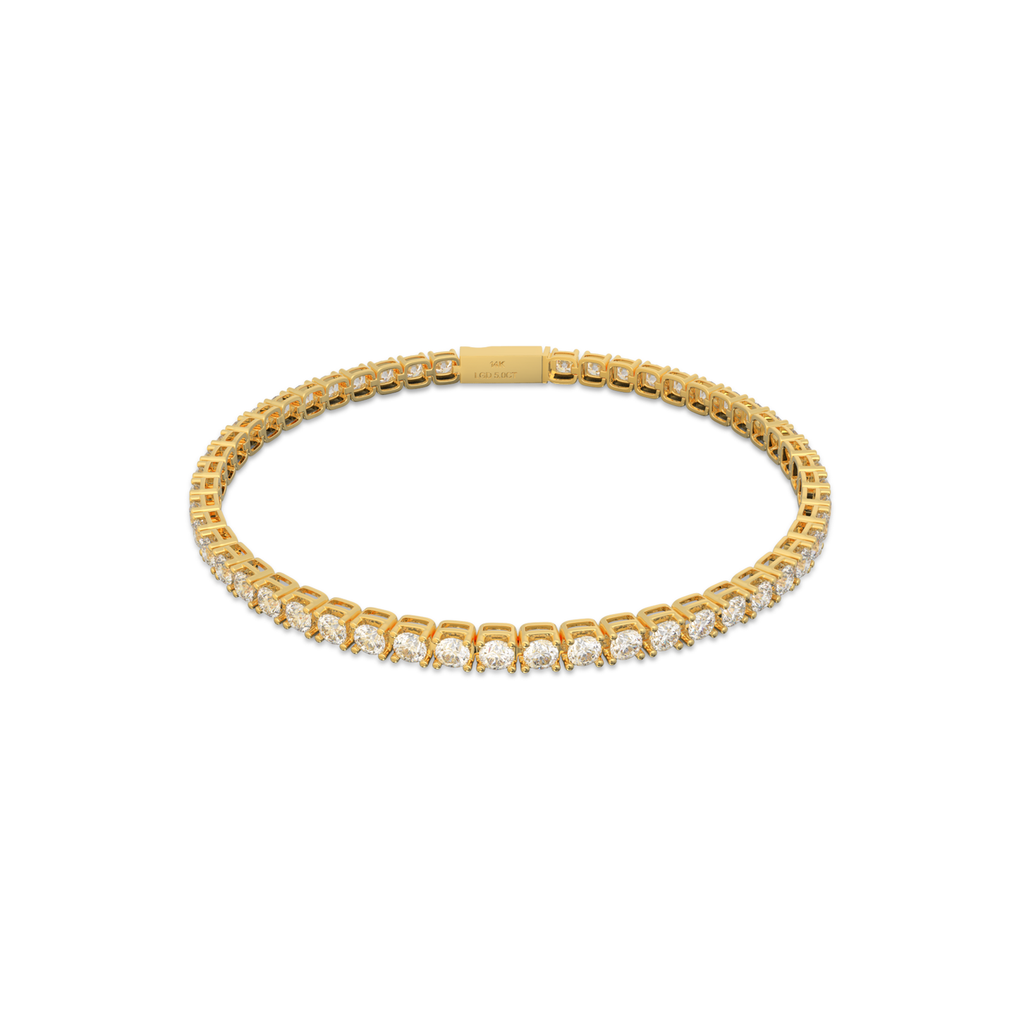 18K Yellow Gold Nova Tennis Bracelet in 5CT LGDB001