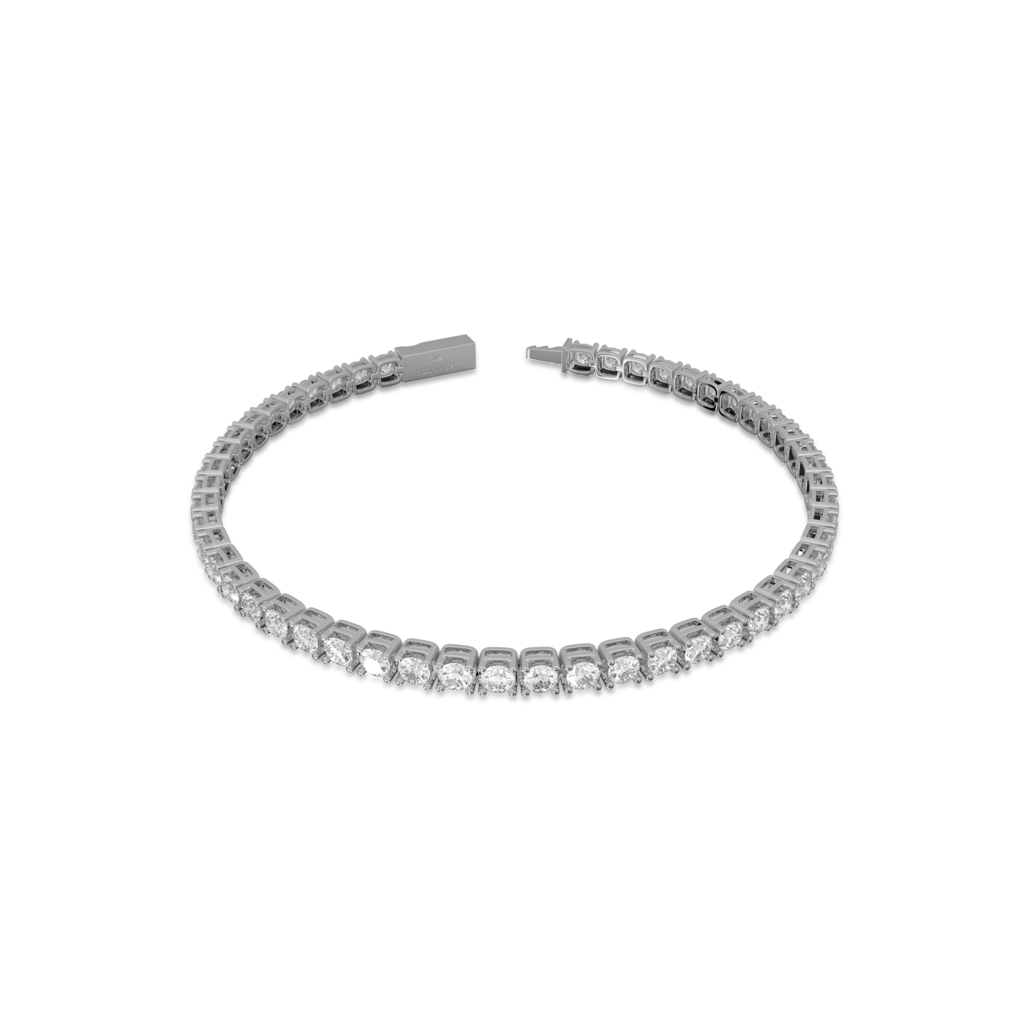 18K White Gold Nova Tennis Bracelet in 5CT LGDB001