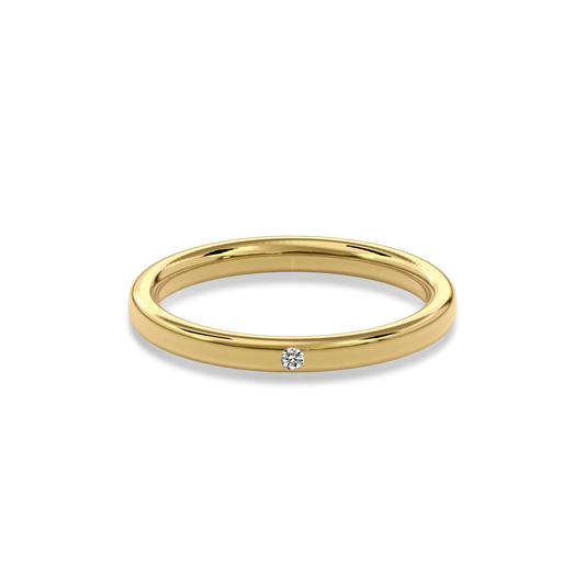 Wedding Bands Diamond Accent Band 2.2mm•Yellow Gold