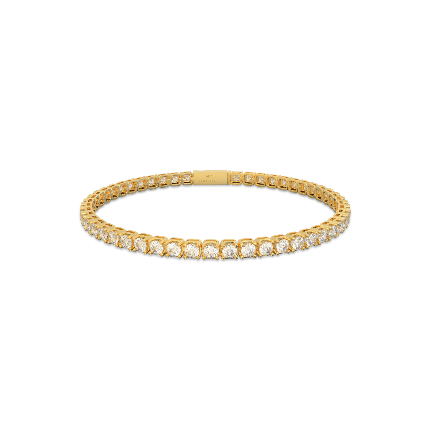 18K Yellow Gold Nova Tennis Bracelet in 5CT LGDB001