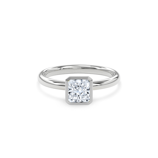 Bezel Ring Radiant•White Gold