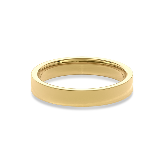 Wedding Bands Flat Band 4mm•Yellow Gold