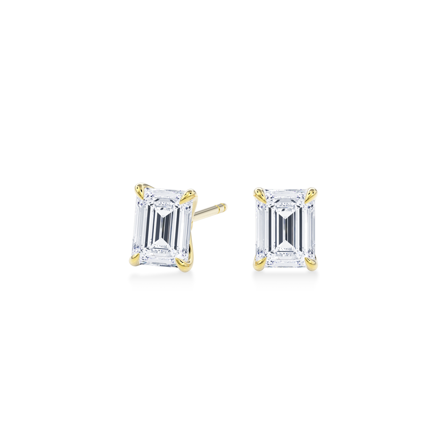 Dia Solitaire Single Stud Earring Emerald•Yellow Gold