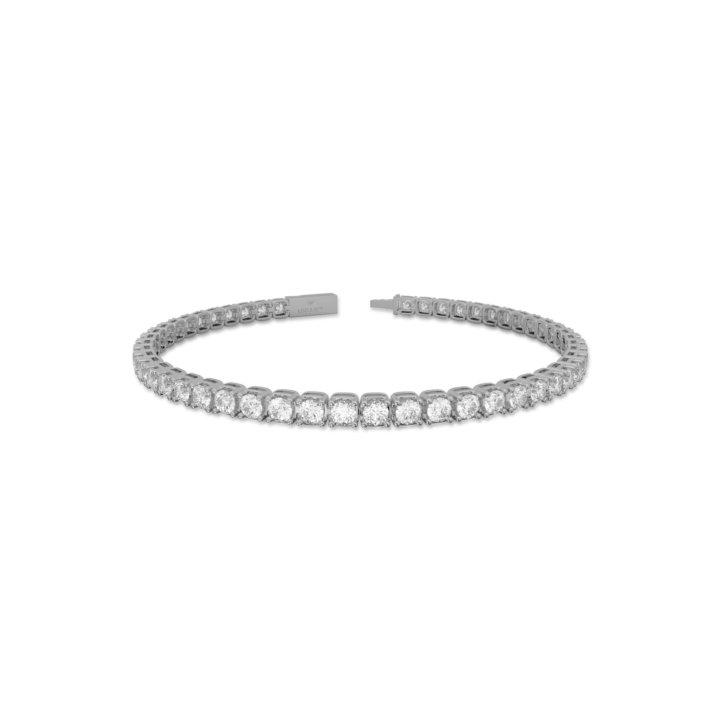 18K White Gold Nova Tennis Bracelet in 5CT LGDB001