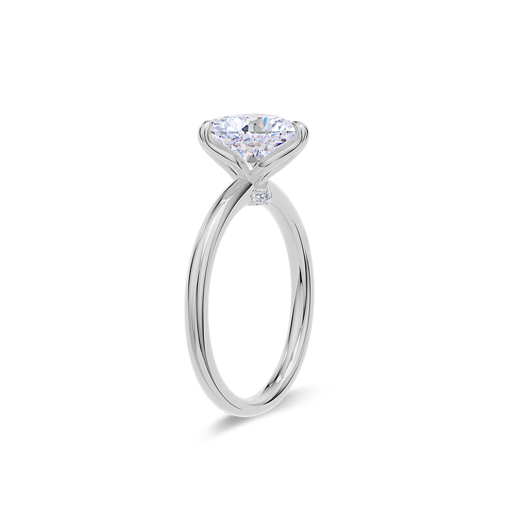 Dia Solitaire Engagement Ring Heart•White Gold