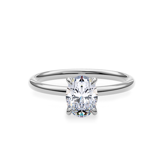 Dia Special Solitaire Engagement Ring Oval•White Gold
