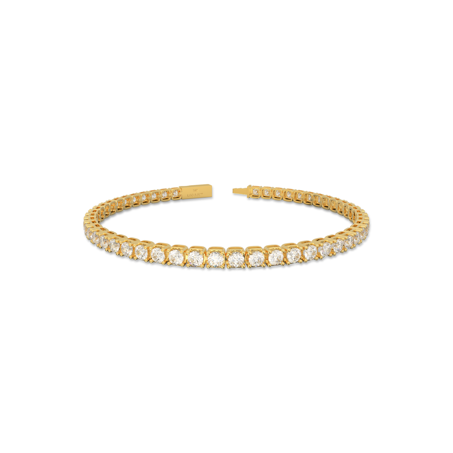 18K Yellow Gold Nova Tennis Bracelet in 5CT LGDB001