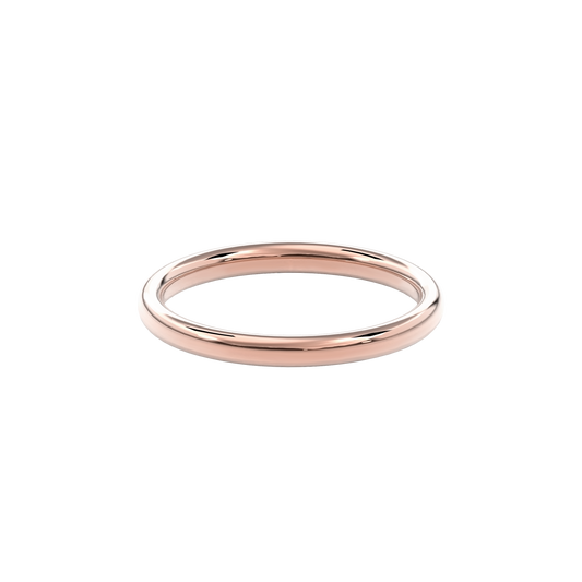 Wedding Bands Round Band 2mm•Rose Gold