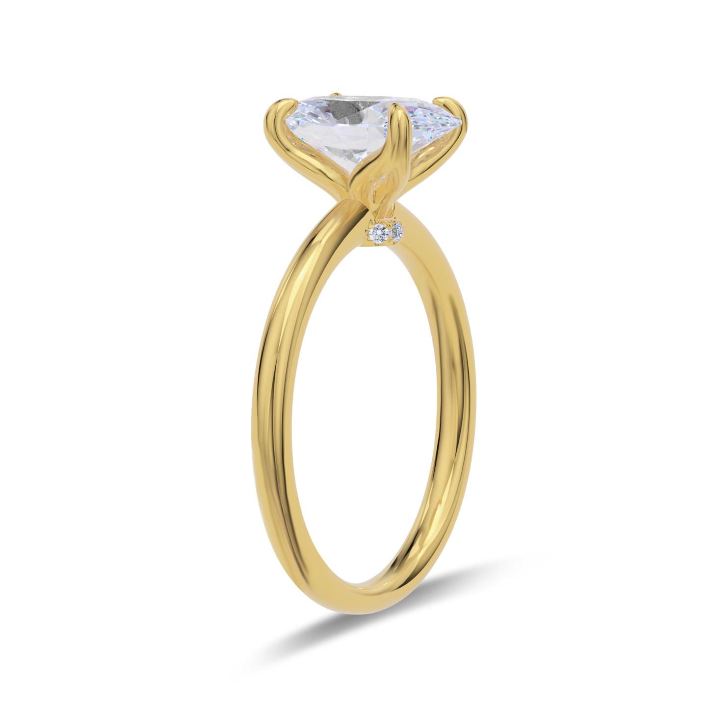 Dia Solitaire Engagement Ring Oval•Yellow Gold