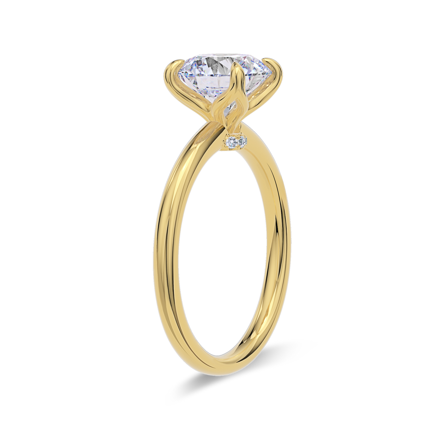 Dia Solitaire Engagement Ring Round•Yellow Gold