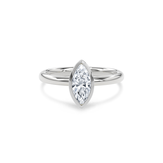 Bezel Ring Marquise•White Gold