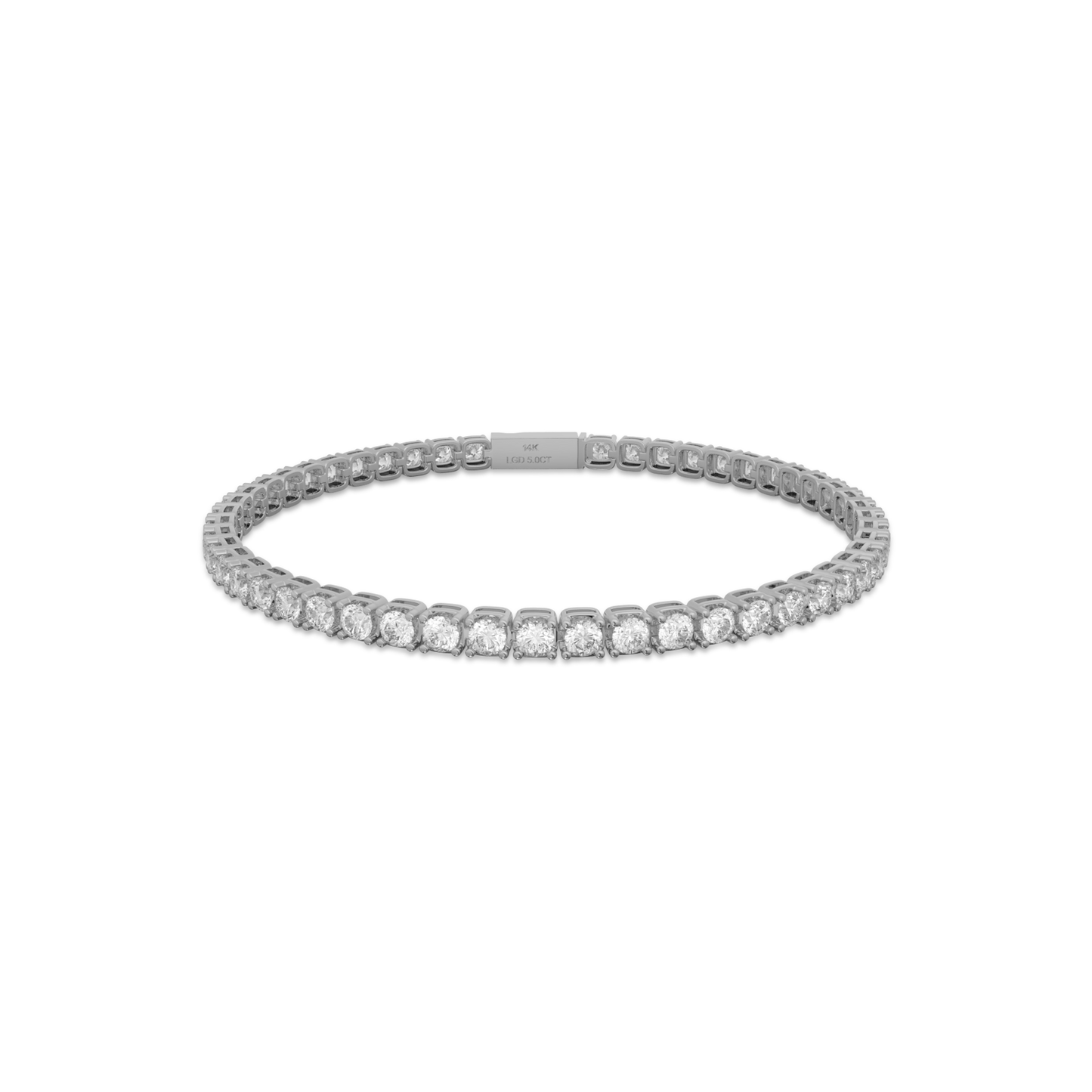 18K White Gold Nova Tennis Bracelet in 5CT LGDB001