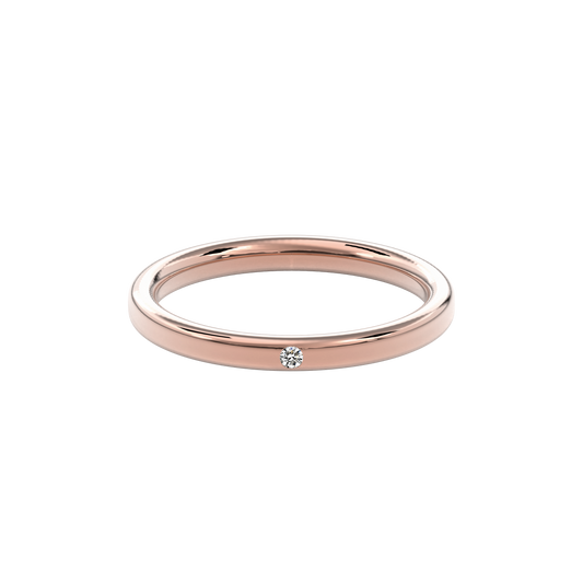 Wedding Bands Diamond Accent Band 2.2mm•Rose Gold