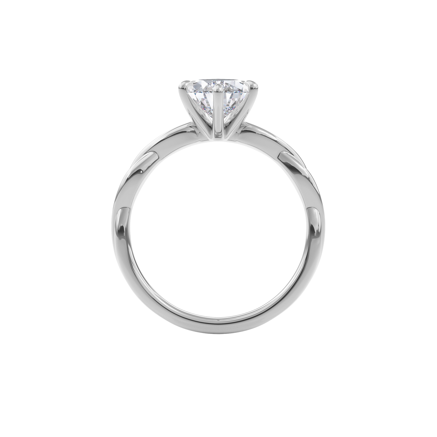 Rhea Twisted Engagement Ring Pear•White Gold